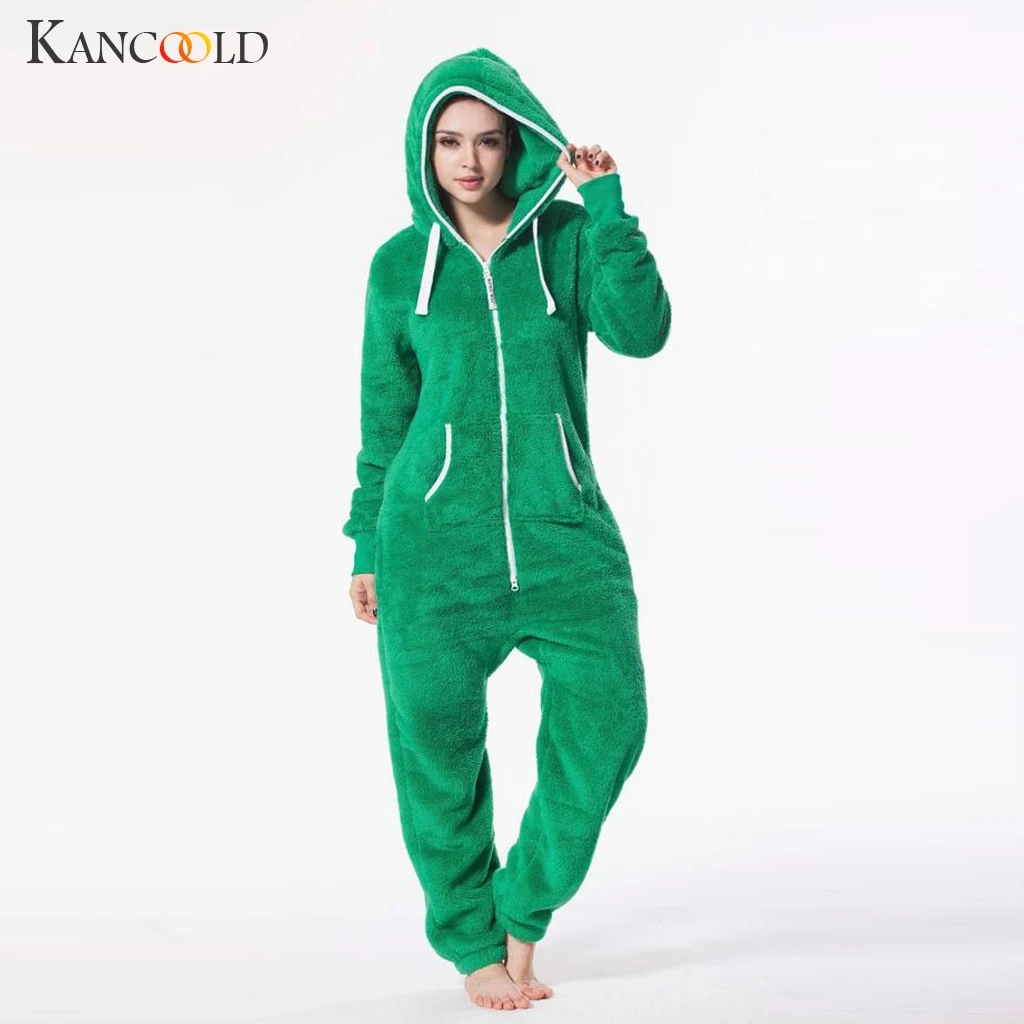 KANCOOLD комбинезон вязаный плотный женский однотонный плюшевый Мягкий комбинезон на молнии женский комбинезон зимние базовые колготки