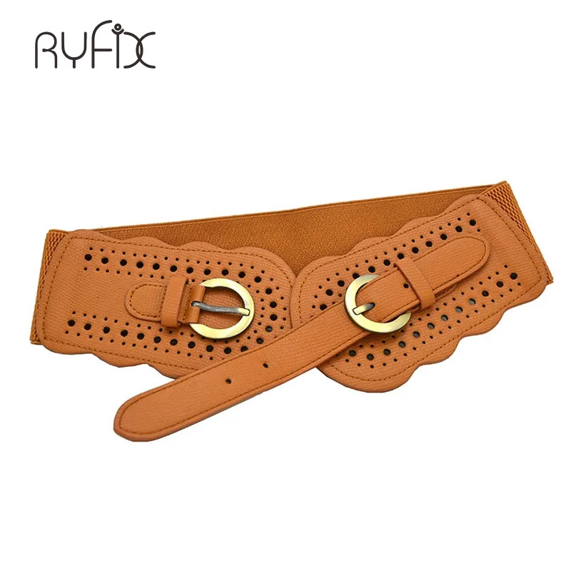 Широкий женский пояс с застежкой эластичный из искусственной кожи для женщин широкий металлические
