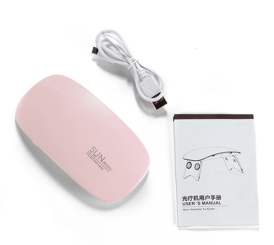 Складная мини-лампа для ногтей 6 Вт сушилка геля лак использования со