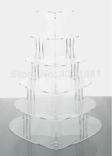 

Free shipping Exquisite clear acrylic cake tower/Details about Wedding Acrylics 6 Tier Clear Heart Acrylic Party Cup Cake Stand