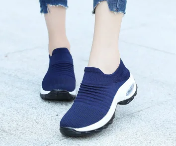 Кроссовки-носки женские из сетчатого материала дышащие для бега ортопедические