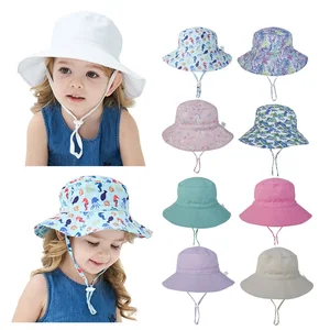 Шляпа от солнца летняя, для мальчиков и девочек, детское ведро, Шляпа Пляжная для путешествий, 16 цветов, весна-осень, ветрозащитный трос