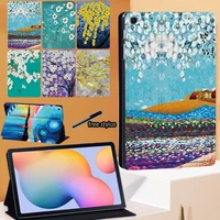 tablet case for samsung galaxy tab s6 lite 10 4 2020 sm p610sm p615 printed paint leather protective cover