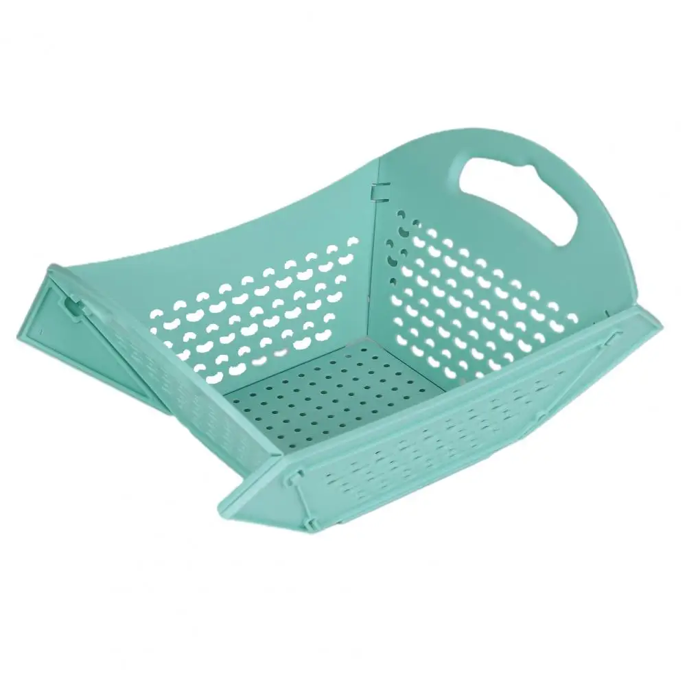

Practical Square Vegetable And Fruit Plastic Drain Basket For Kitchen Foldable Food Filter Storage Box