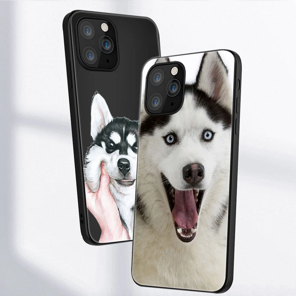 

Husky Dog Phone Case for iPhone 11 12 Pro Max Mini Cover for iPhone 7 8 6 S Plus X XR XS MAX 5S SE 2020 Soft Silicone TPU Fundas