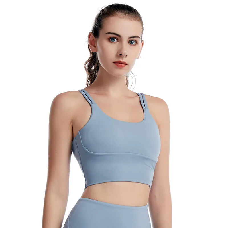 

Женский спортивный бюстгальтер пуш-ап с двойными лямками