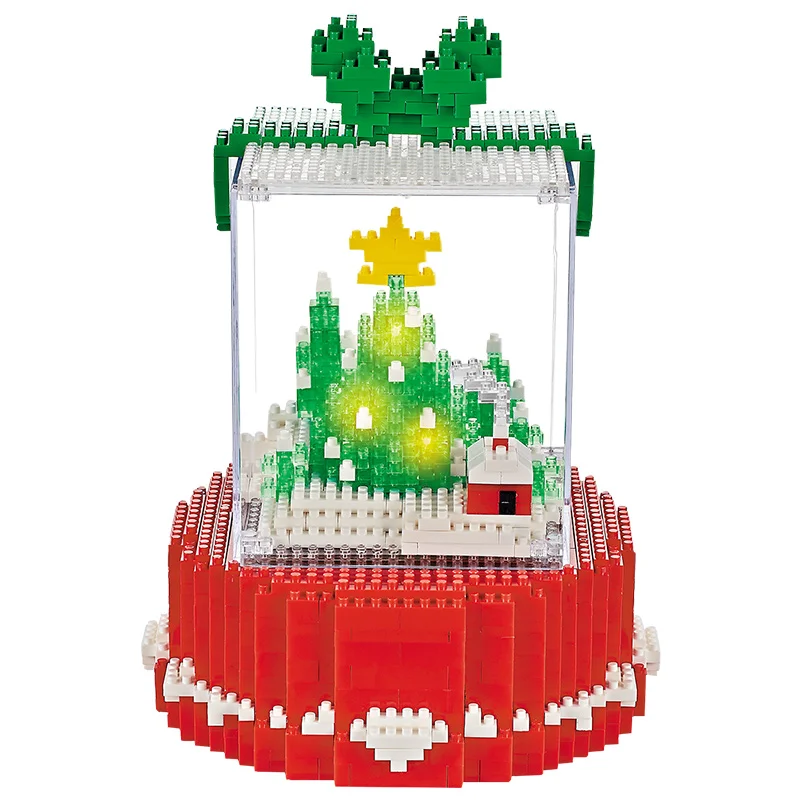 

Mini Diamond Blocks LED Merry Christmas Tree Building Block DIY Educational 810pcs Bricks Toy For Kids Christmas gifts