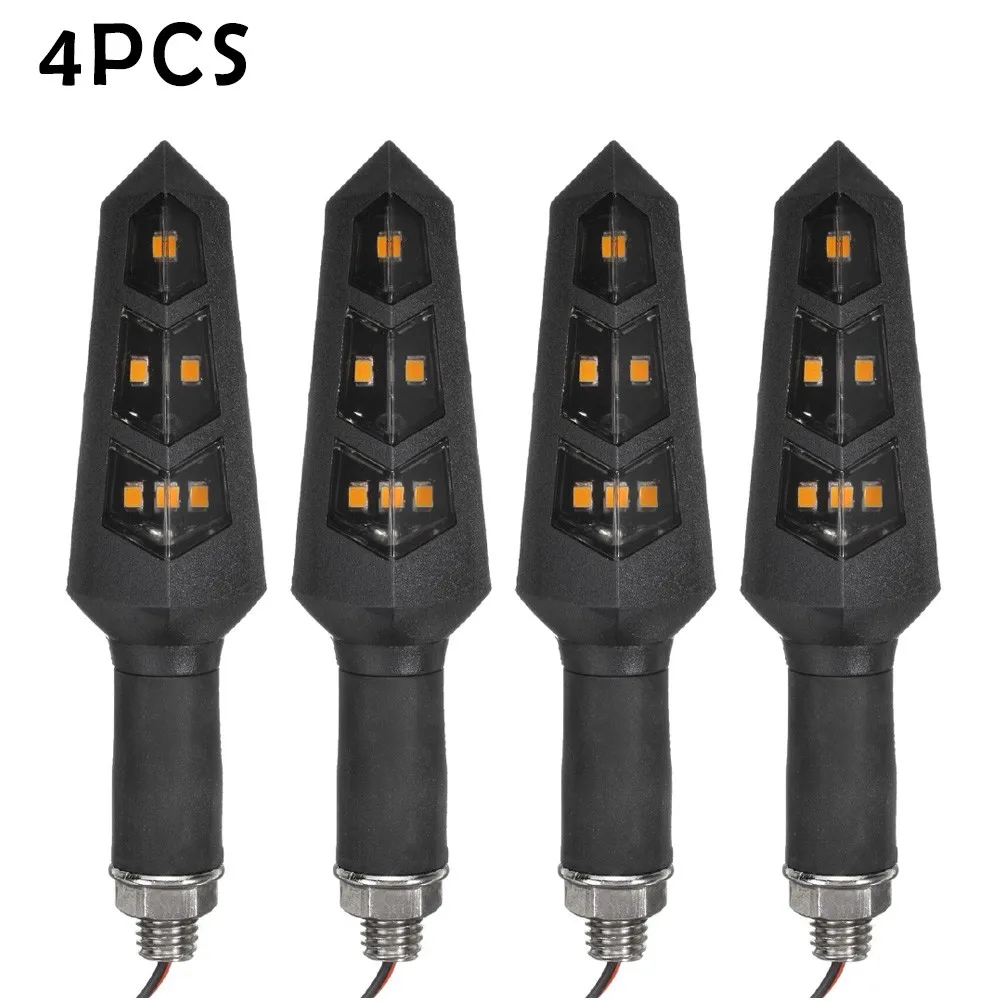 

4x 6 LED Universal Motorcycle LED Turn Signal Indicator Light Blinker Light Amber Motorcycle Turn Signal Lights Motocross