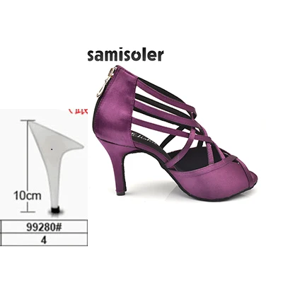 Samisoler/Лидер продаж; Женская Профессиональная танцевальная обувь для бального зала; женские туфли для танцев; туфли для латинских танцев на каблуке 5-10 см - Цвет: heeI 6cm