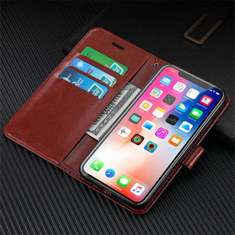 Однотонный кожаный чехол-бумажник для iPhone XS MAX X XR 5 5S SE 2020 5C 6 6S Plus 7 8 11 Pro 12 mini