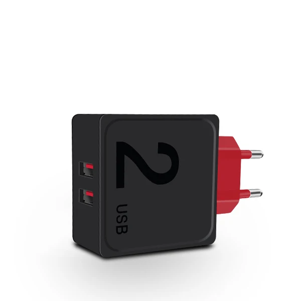 BLACK CBAOOO Европейская USB зарядка для iphone зарядное устройство двойной USB 5 В 2.4A Быстрая зарядка настенное зарядное устройство для iphone samsung Xiaomi Max Charge - Тип штекера: BLACK