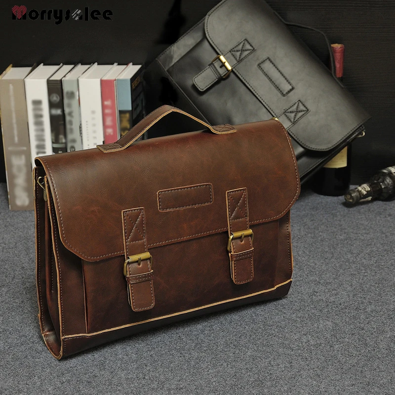 Artificial Leather Business Handbag Laptop Briefcases for Men Leather Casual Men Bag Messenger Fashion Men's handbag