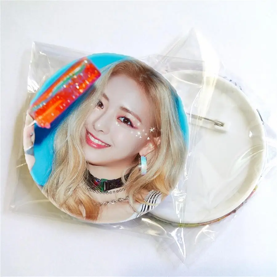 Kpop ITZY круглый бейдж IT'z ледяные Броши Кнопка Ryujin Lia модные нагрудные шпильки для шапка Сумка Одежда