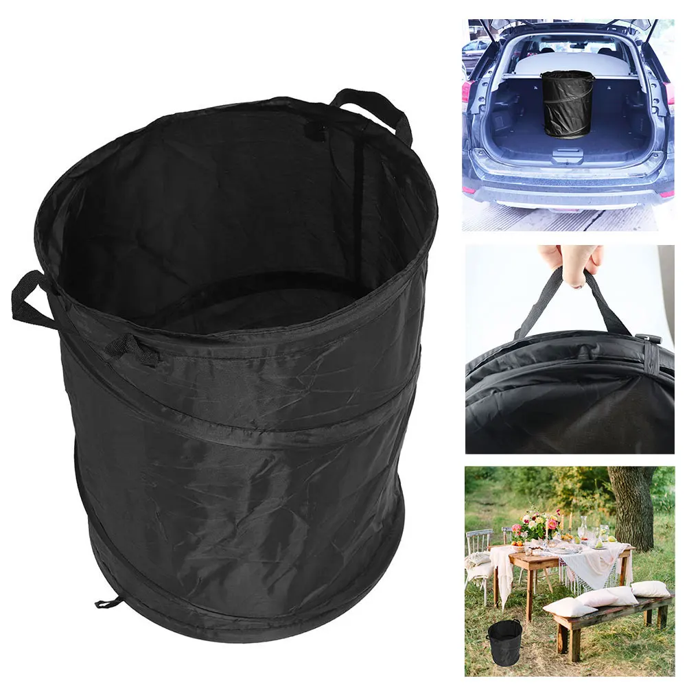 

Gardening Bag 210Doxford Pop Up Heavy Duty Cloth Waste Home Waterproof Leaf Trash Can With Handles Outdoor Collapsible Container