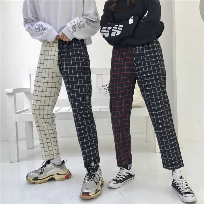 Women Contrast Cargo Pant Loose Hight Waist Plaid Jogging Trousers Ankle-length Pants Elasticity 2020 Cool Sportpants for Lovers
Women Contrast Cargo Pant Loose Hight Waist Plaid Jogging Trousers Ankle-length Pants Elasticity 2020 Cool Sportpants for Lovers