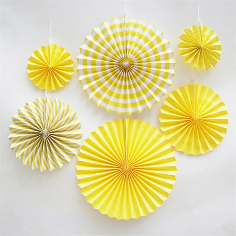 6 шт. бумажные подвесные вееры сделай сам цветы для свадьбы дня рождения