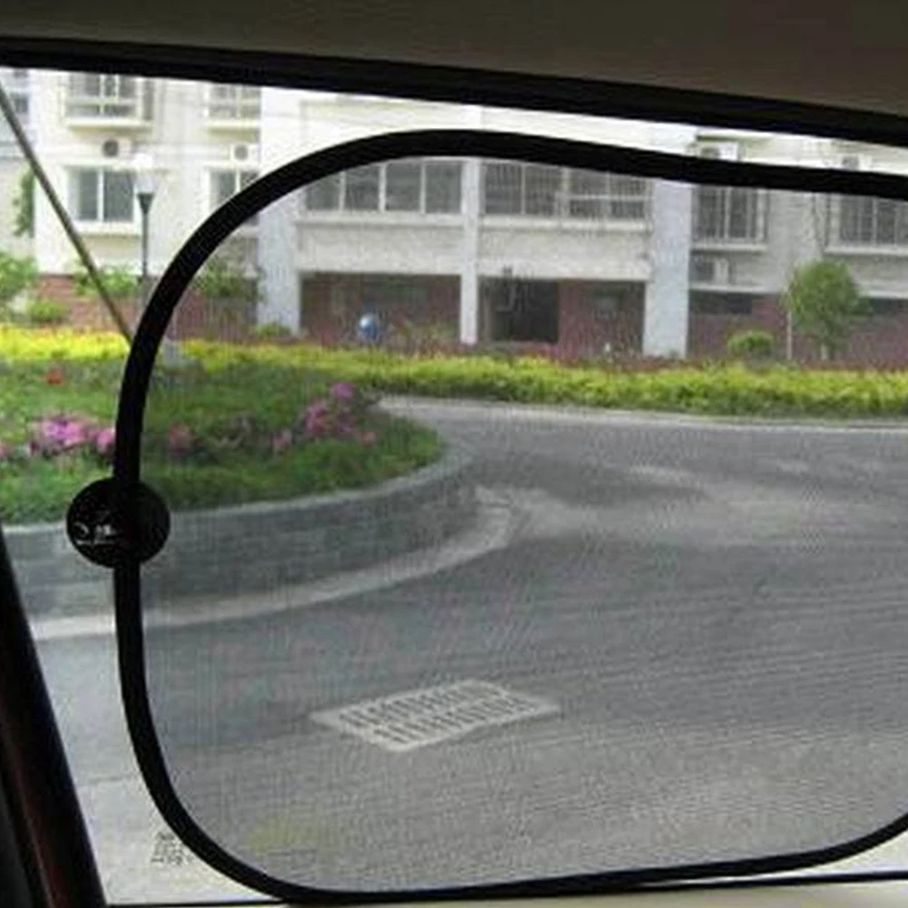 

44x36 Cm Side Window Sunshade Universal Front Rear Window Sun Shade Suction Cup Sun Protection Mesh Curtain For Car Dropshipping