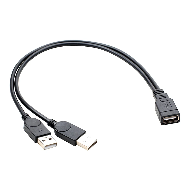 10 шт./лот USB 2 0 кабель двойные силовые кабели Y образный адаптер типа A переходник