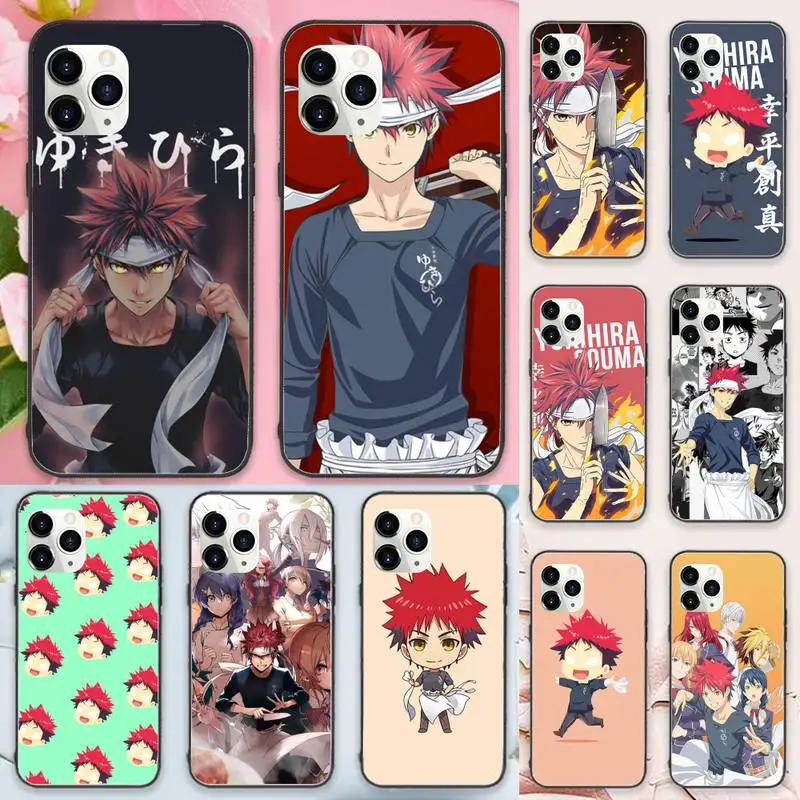 

Food Wars Shokugeki No Soma Phone Case for iPhone 11 12 13 mini pro XS MAX 8 7 6 S Plus X 5S SE 2020 XR Luxury brand funda coque