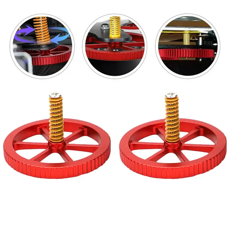 

4 Sets Hand Twists Leveling Screw Nut Printer Machine Durable 3D Printer Screw Nut Kits