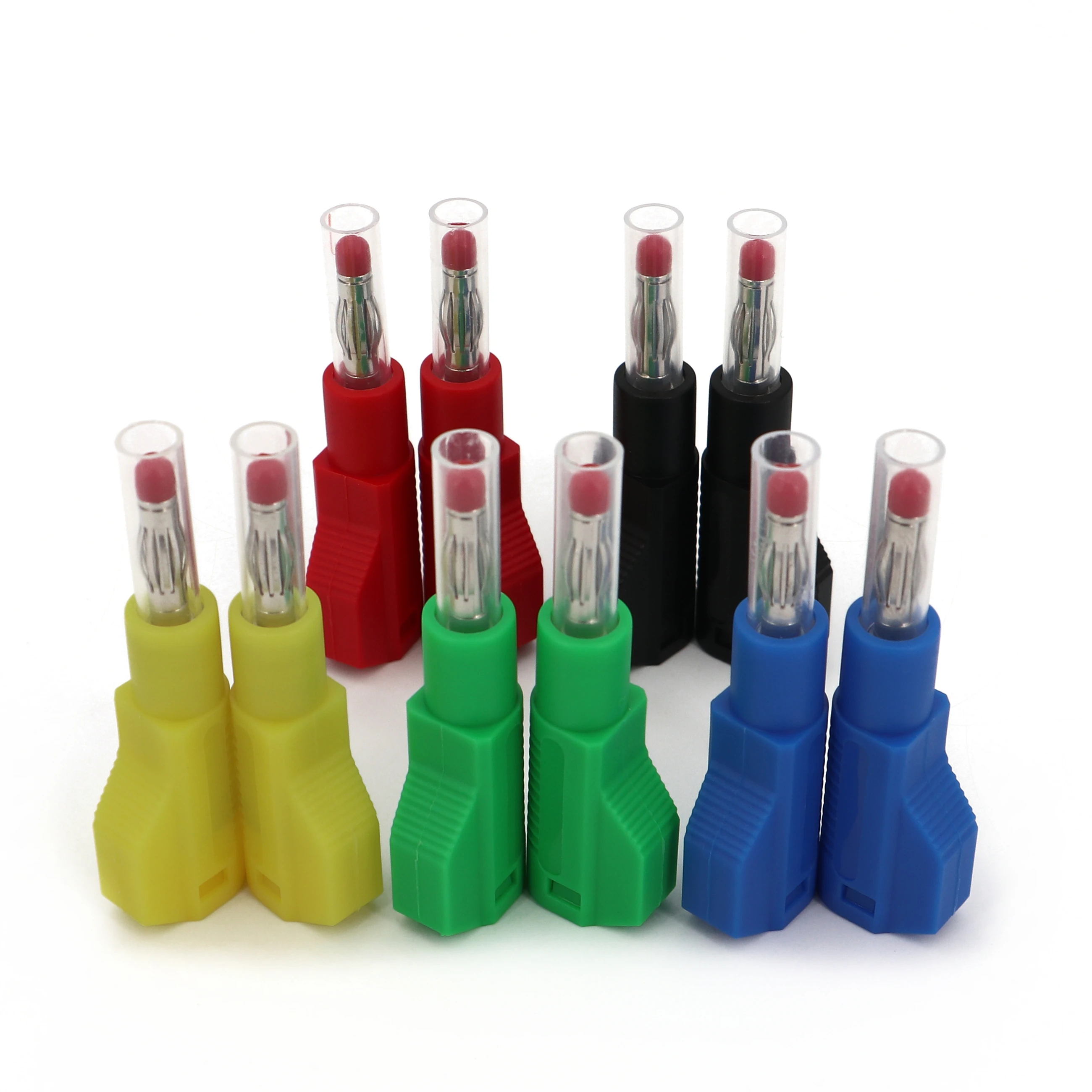 10 шт. 4 мм штекер типа банан Выдвижная трубка Штабелируемый паяльный разъем |