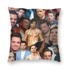 Себастьян Стэн фото коллаж наволочка двусторонняя печать напольная Подушка Чехол для дома Пользовательские Декоративные подушки Чехол для дивана