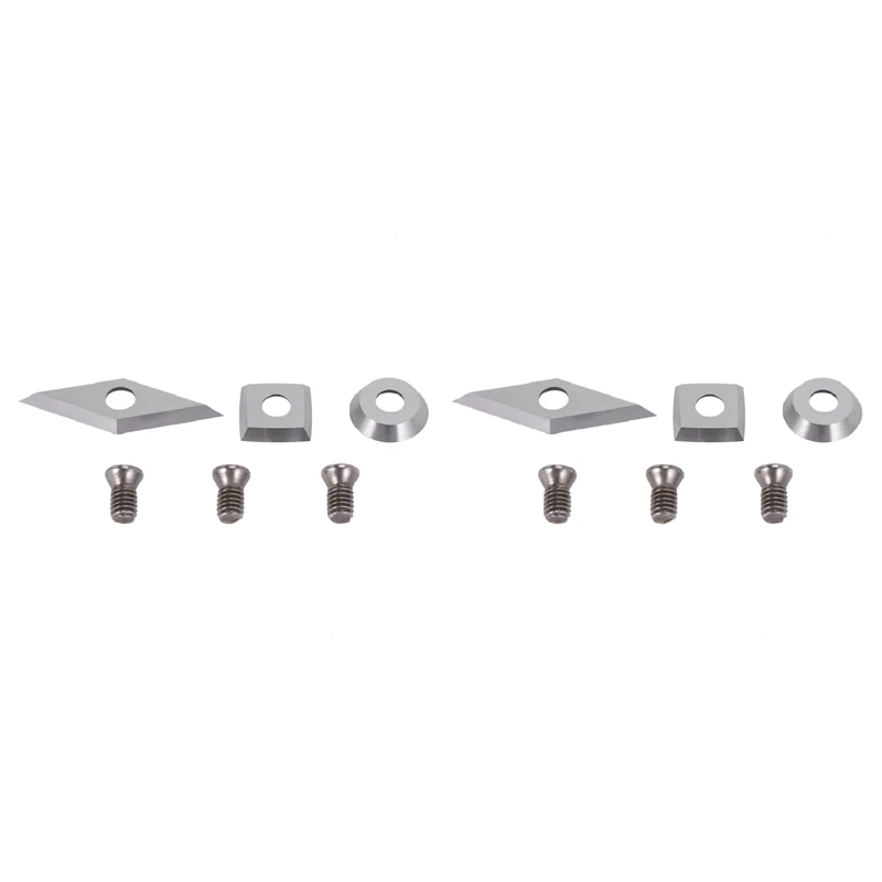 

6Pcs Tungsten Carbide Cutters Inserts Set For Wood Lathe Turning Tools,Supplied With Screws