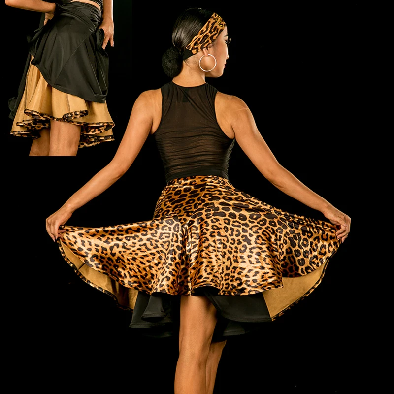 Юбка для латинских танцев можно носить на обе стороны новинка юбка взрослых