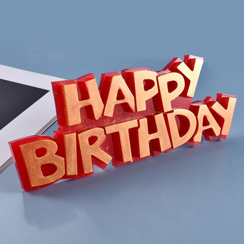 

Силиконовые 3D письма с поздравлениями с днем рождения пресс-форм для льда желе формы шоколада для тортов на день рождения пресс-форм