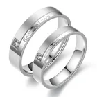 Мужские кольца Bxzyrt с гравировкой Бесконечная любовь, мужские кольца из нержавеющей стали, серебристые кольца для мужчин, мужские кольца с цирконием, ювелирные изделия