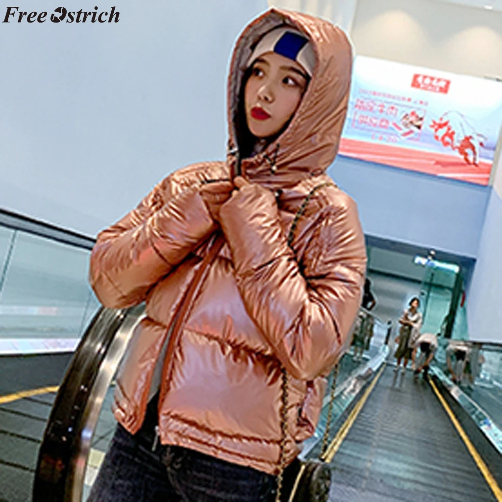 Женская Блестящая Водонепроницаемая парка SAGACE модная ветрозащитная Теплая