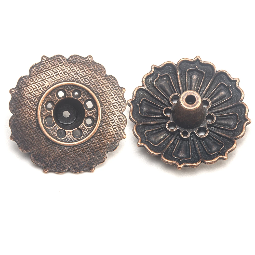 Lotus Bronze 9 отверстий тарелка-кадило для конусной горелки держатель для благовоний медный держатель для благовоний с 9 отверстиями медная конусная статуя