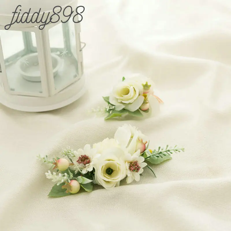 Романтический искусственный цветок свадебный головной убор гребень для волос и