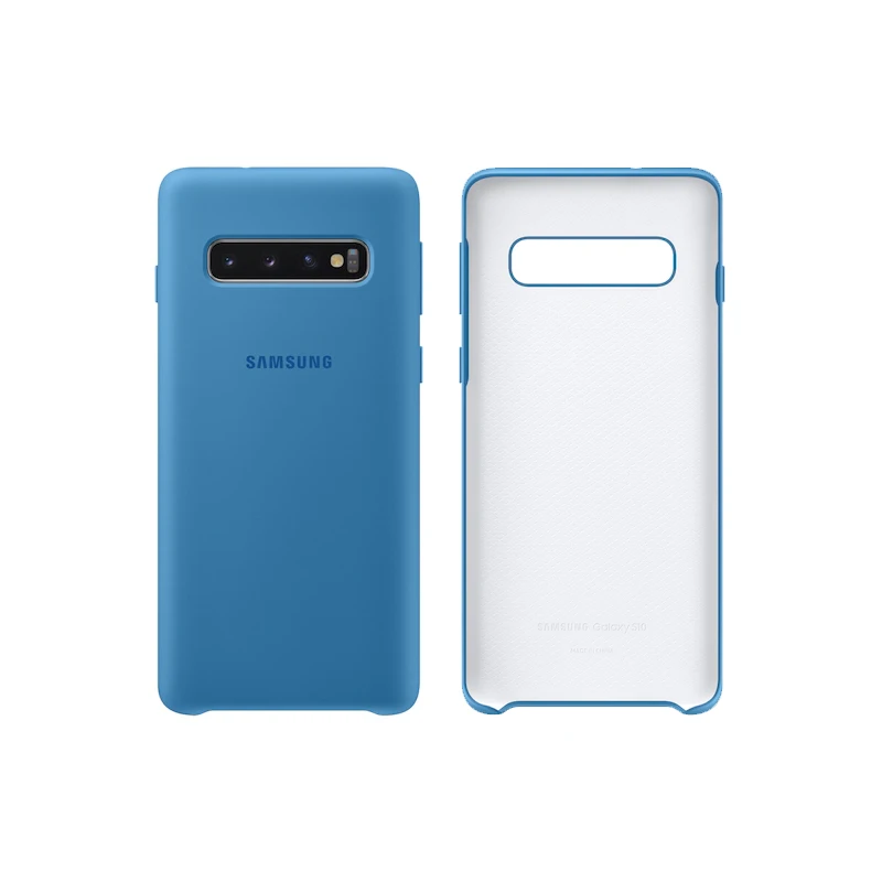 Официальный товар) Чехол samsung S10 S10 Plus S10e Galaxy Note 10 Plus силиконовый чехол - Цвет: Blue