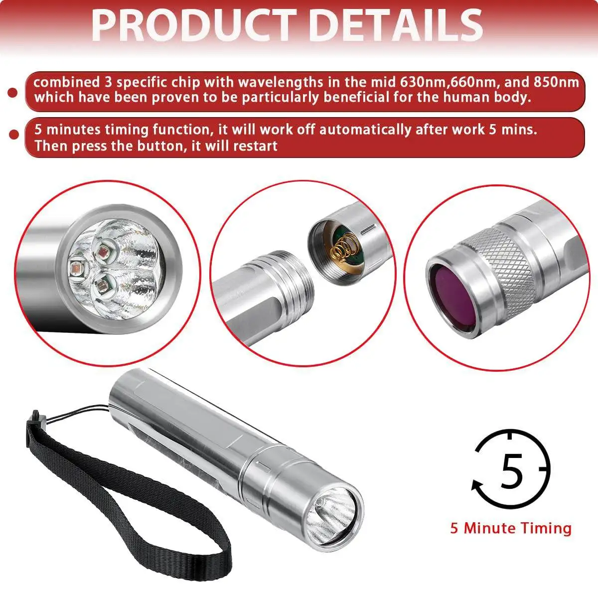 Лампа инфракрасная светодиодсветодиодный для лечения рубцов 850 нм 660 - купить по