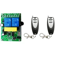 ac 220v 2 ch channels 2 ch wireless rf remote control light switch relay output radio receiver moduletransmitter