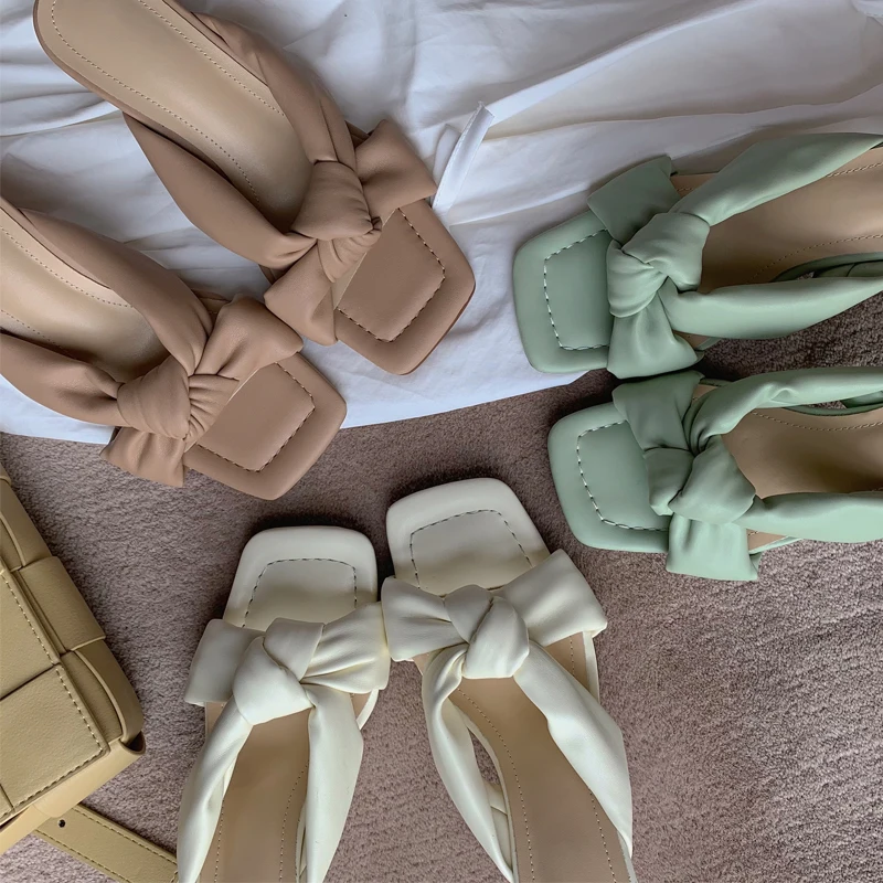 

2021 Fashion Women Slipper Summer New Arrival Concise High Heels Sandals For Women Retro Casual Basic Prom Shoes Woman