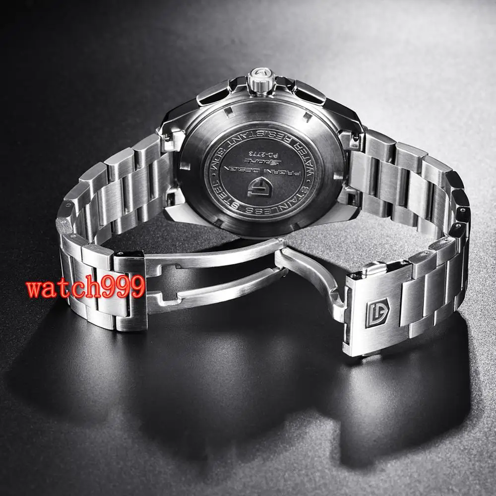 PAGANI 43 мм дизайн Новый Топ Роскошные водонепроницаемые мужские кварцевые часы