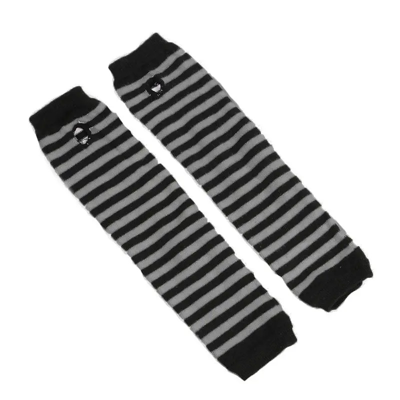 Women's Korean version of the warm long gloves arm sets wholesale classic black white striped finger cotton long wristband