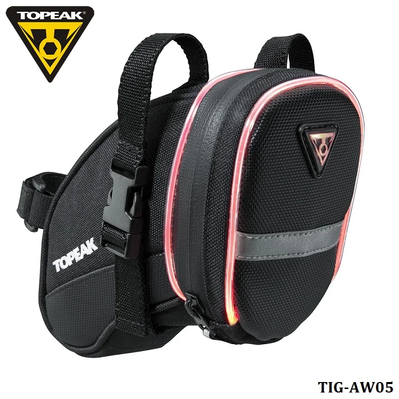 Topeak AERO WEDGE iGLOW MTB Rear Bag with Safety Light Bicyc