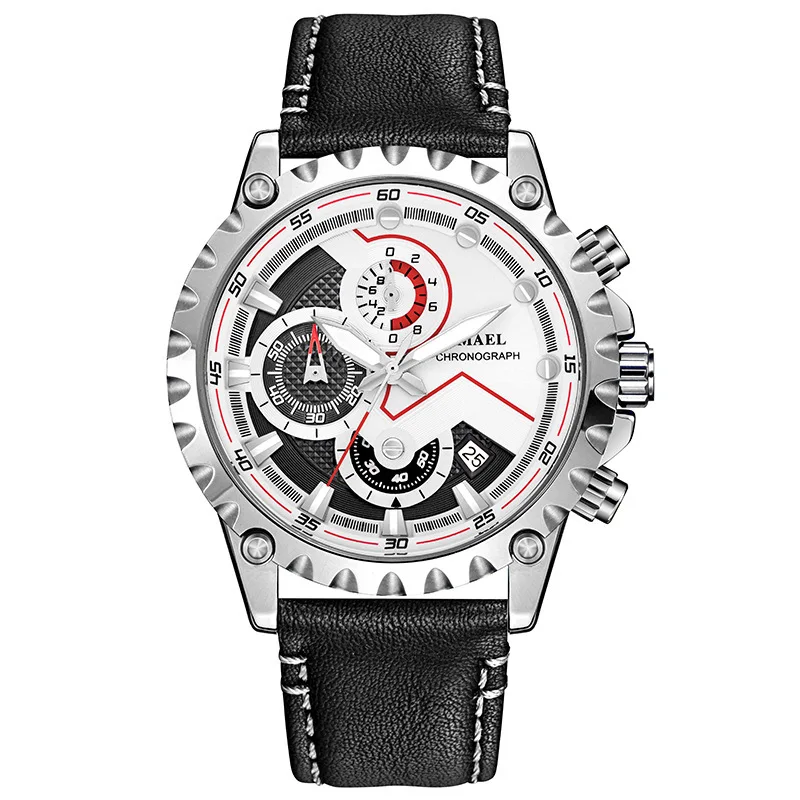 Smael Smildo Function Watch Business Positive Pack Genuine Leather Strap Outdoor Sports Male Table Waterproof Quartz | Наручные часы