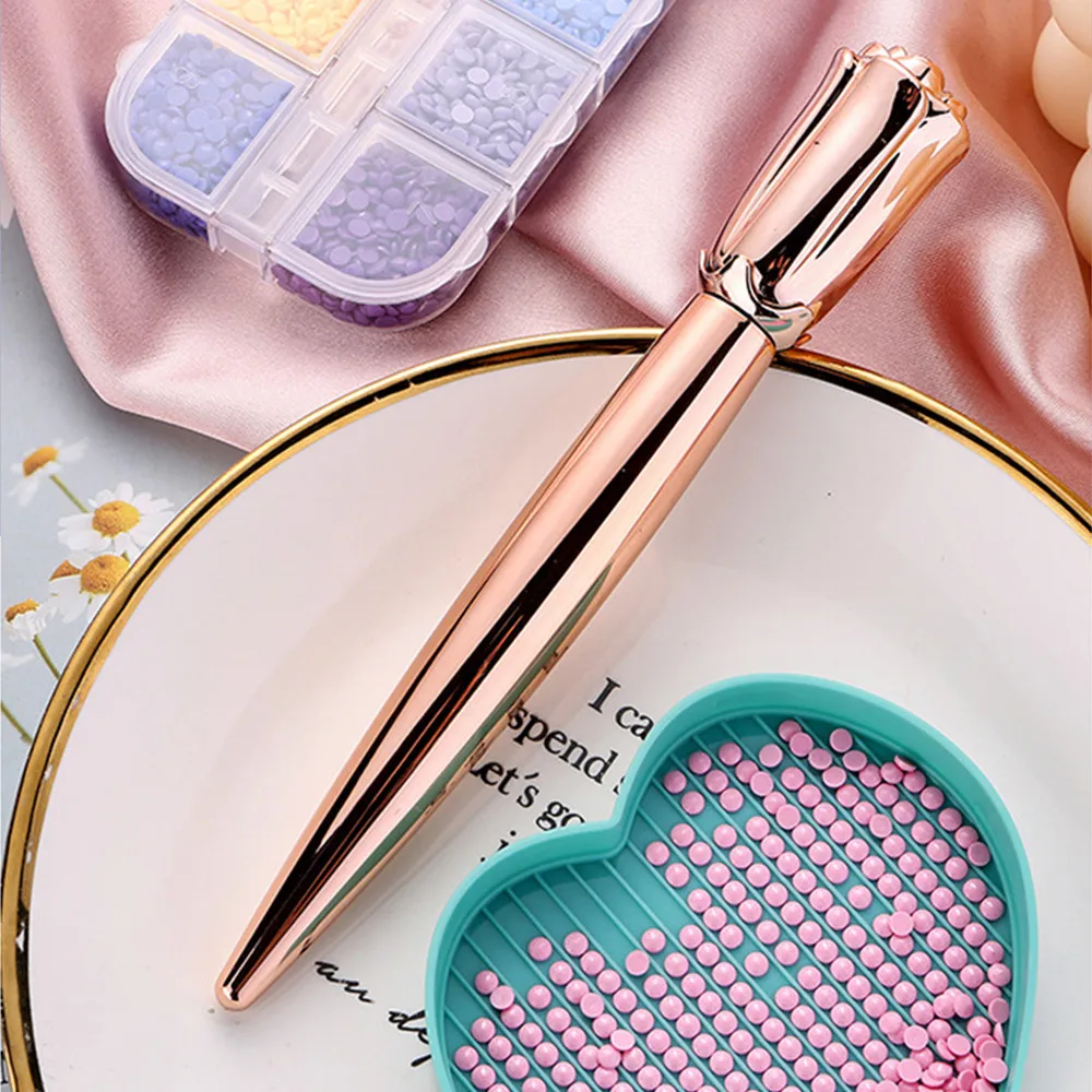 

Новинка, розовая бурильная ручка 5D инструменты для вышивки картин со стразами, вышивка крестиком, рукоделие, дизайн ногтей, алмазная ручка д...