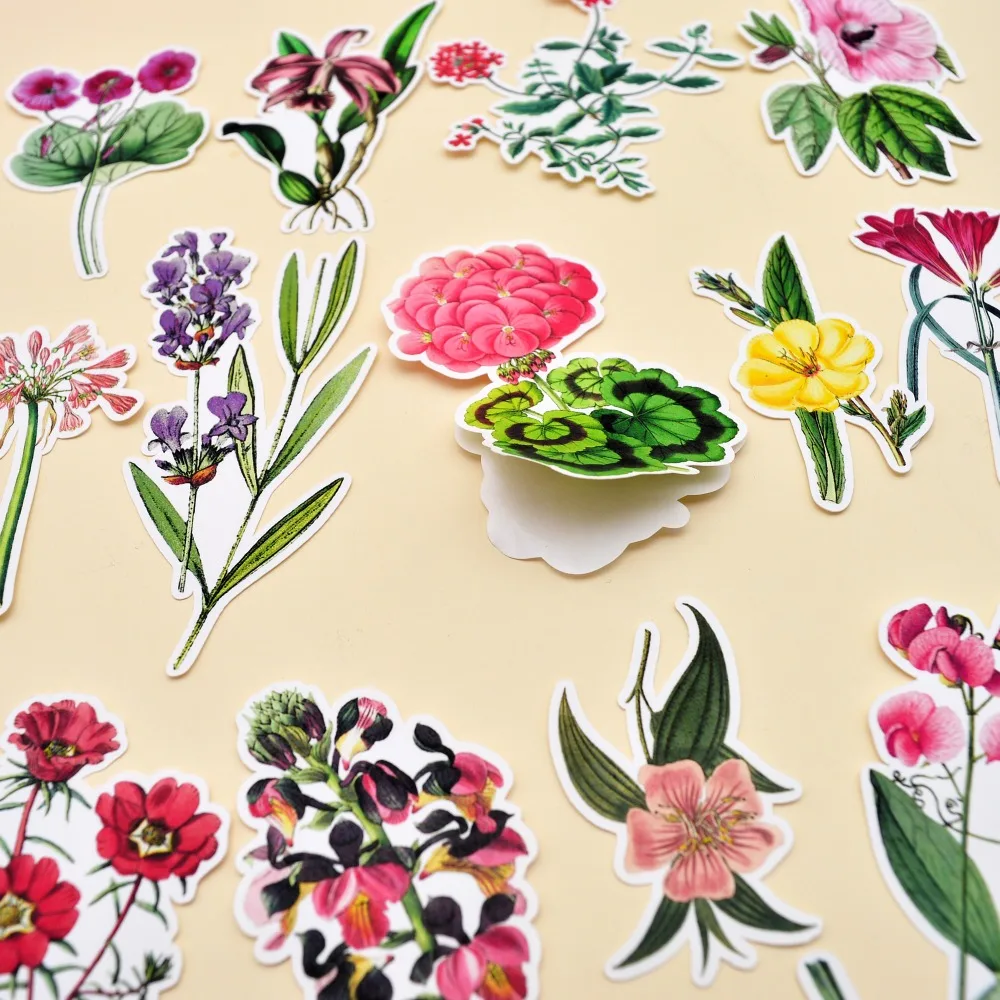 21 шт красивый цветок орхидеи стикеры завод Кливия ручной дневник для счетов