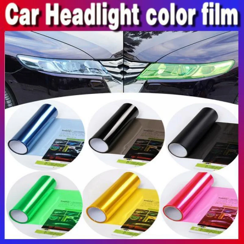 

Car Light Styling Headlight Eyebrow Taillight Wrap Sheet Waterproof Decal Sticker Vinyl Film Automobiles Decoration Accessories