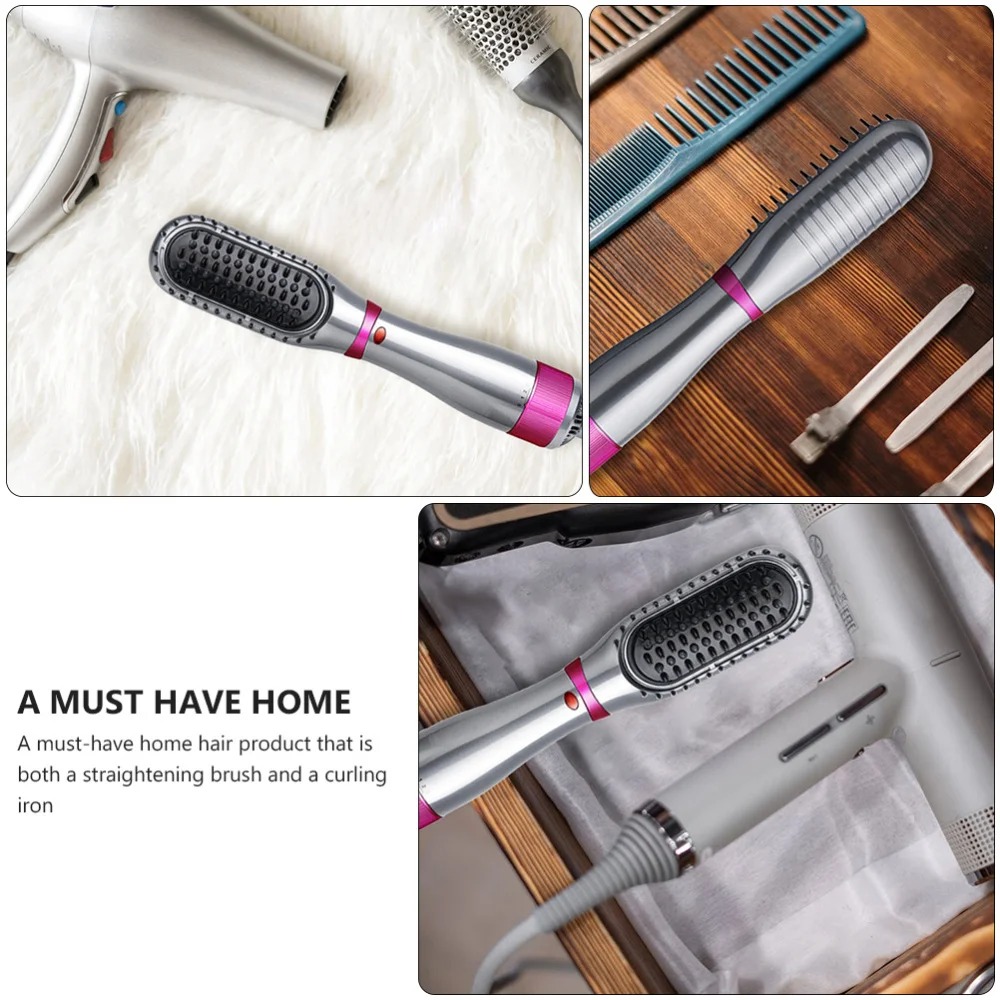 

1pc Hair Straightener Brush Heating Control Electric Hair Brush (EU Plug)