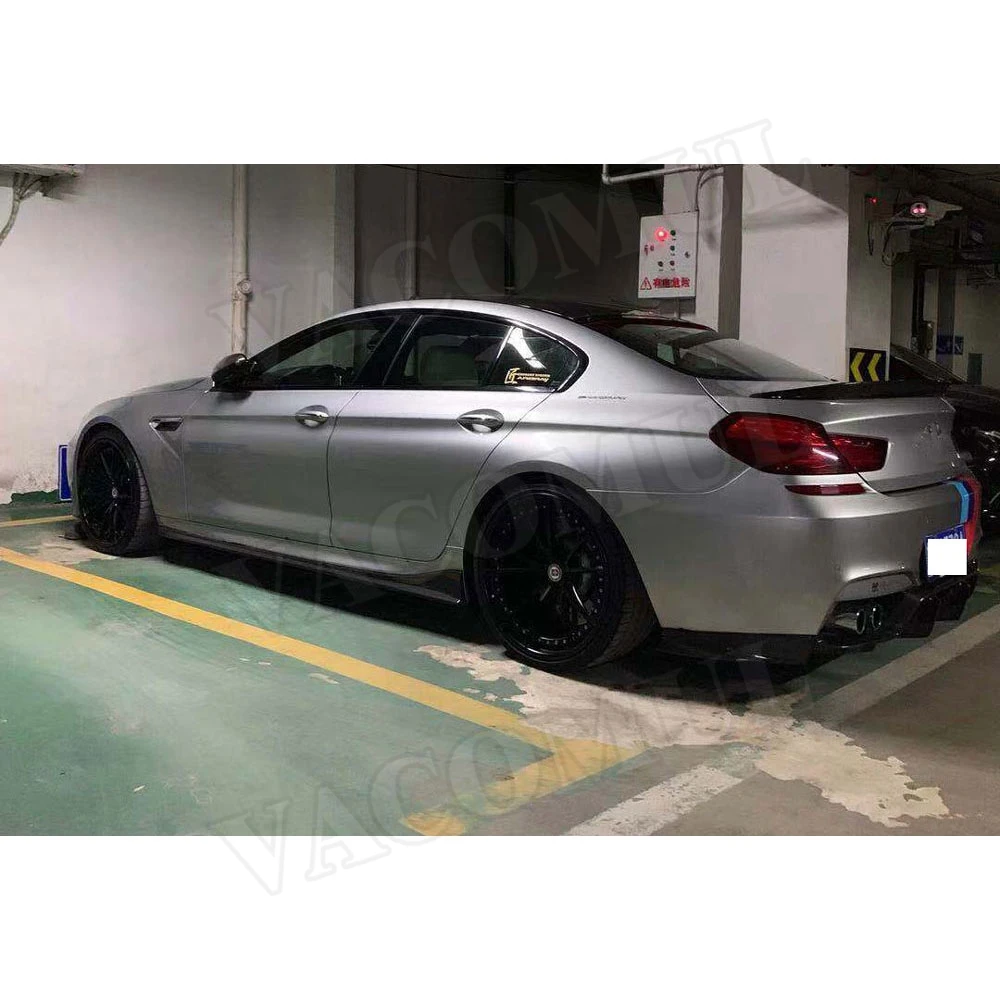 6 Series Carbon Fiber Rear Lip Diffuser Splitters Aprons for BMW F06 F12 F13 M6 M Sport 2012-2016 PSM Style Back Bumper Guard | Автомобили