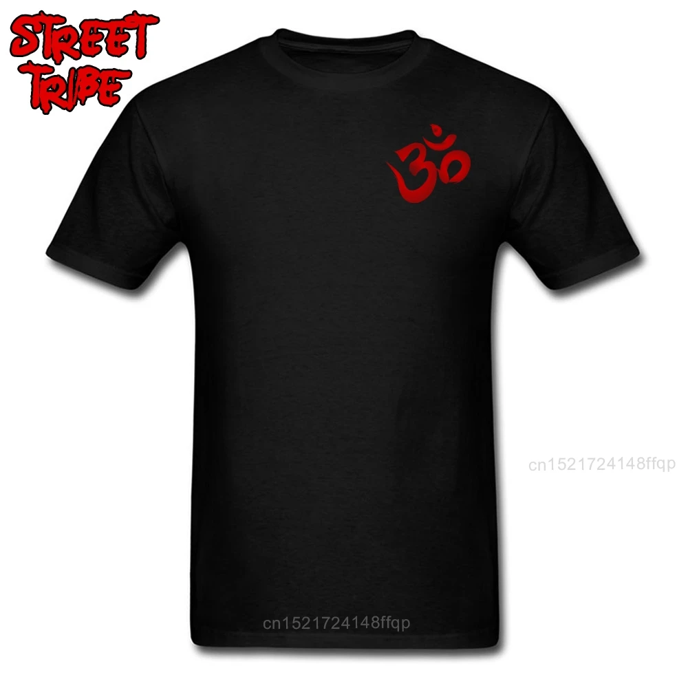 

Calligraphy Om T-shirt Men Om T Shirt Black Red Tees Father Birthday Gift Tops Cotton Simple Tshirt Custom Muay Thai Clothing