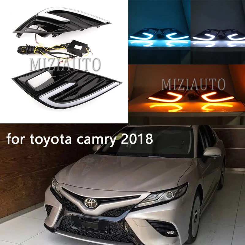 2 шт. для Toyota Camry 2018 2019 XSE SE DRL светодиодный противотуманный фонарь дневные ходовые