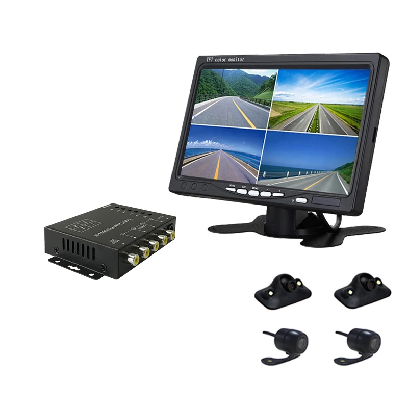 TEXOSA автобус Грузовик Легковой автомобиль Камера видео Quad Разделение Управление