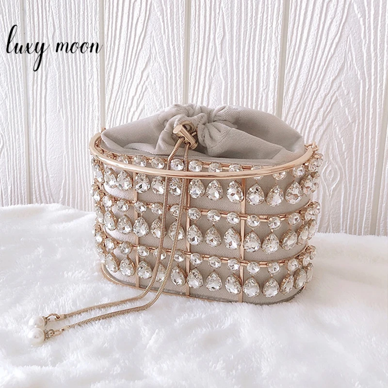 Клатч с кристаллами для свадьбы роскошная дизайнерская женская сумочка